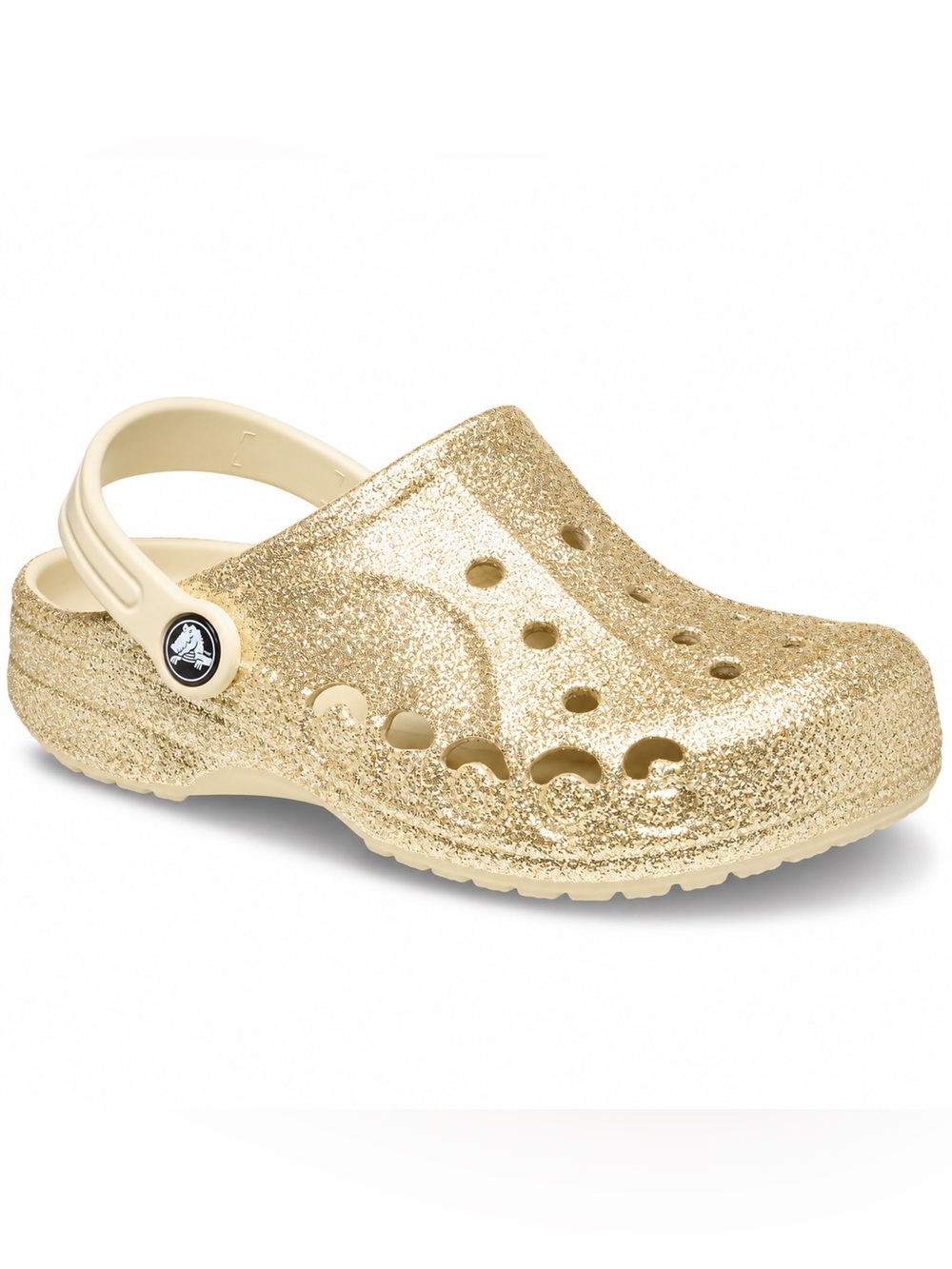 CROCS Kids' Glitter Clog in Sparkling Gold Size J5 NWT